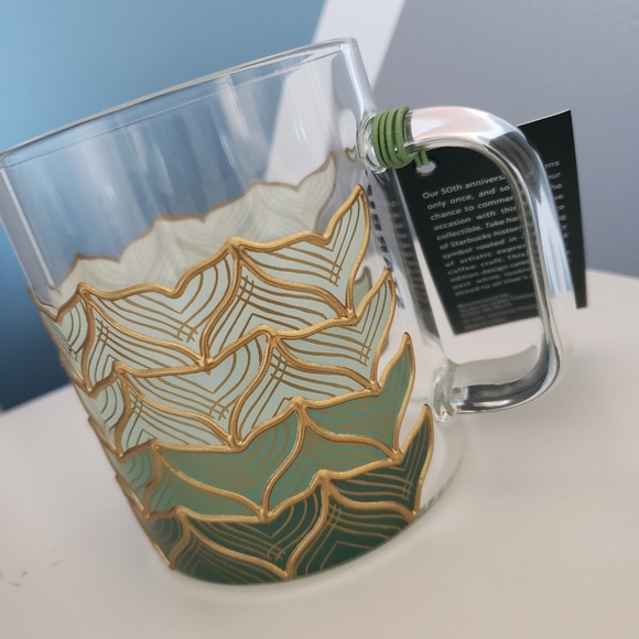 Starbucks 50th Anniversary Mermaid 12oz Glass Mug - Picture 5 of 6